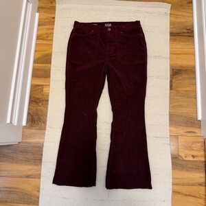 a.n.a Deep Burgundy Flare Corduroy Pants
